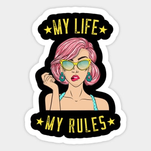 My Life My Rules Sticker